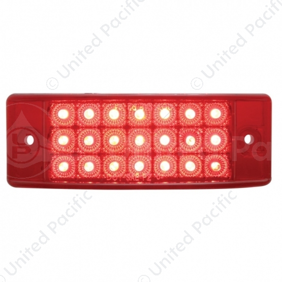21 LED Reflector Rectangular Light (Clearance/Marker) - Red LED/Red Lens (Bulk)