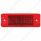 8 LED Rectangular Light (Clearance/Marker) With Reflex Lens - Red LED/Red Lens (Bulk)