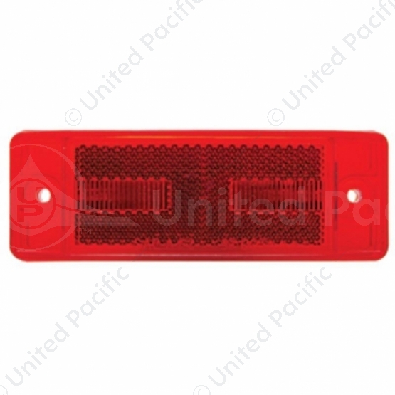 8 LED Rectangular Light Clearance/Marker With Reflex Lens - Red LED/Red Lens