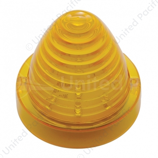 13 LED Beehive Truck-Lite Style Cab Light - Amber LED/Amber Lens (Bulk)