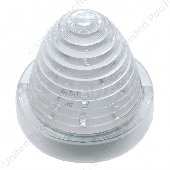 13 LED Beehive Truck-Lite Style Cab Light - Amber LED/Clear Lens