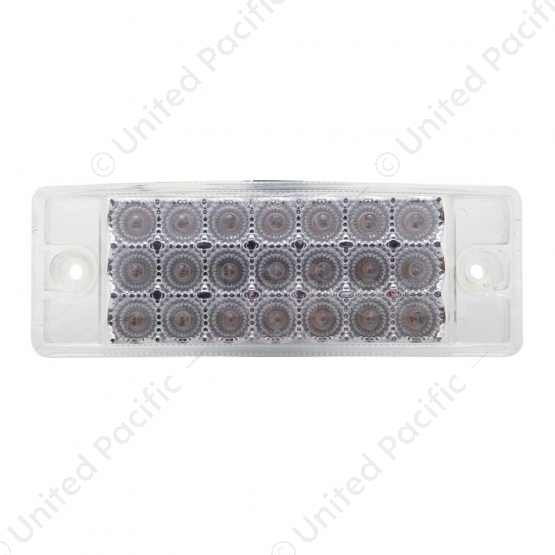 21 LED Reflector Rectangular Light (Clearance/Marker) - Amber LED/Clear Lens (Bulk)