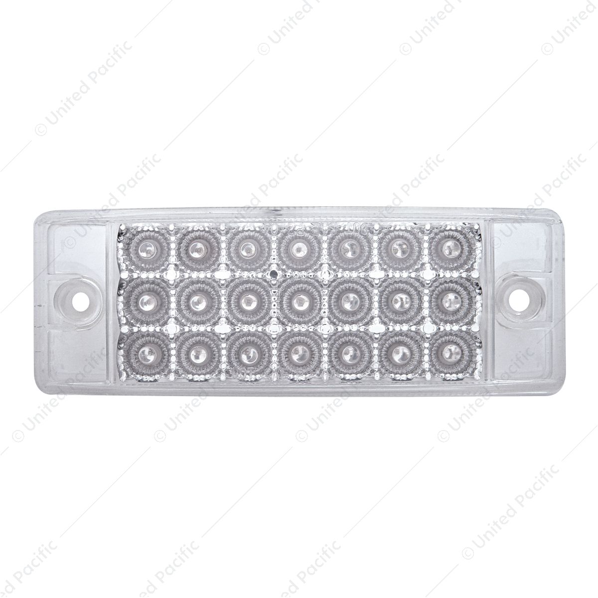 21 LED Reflector Rectangular Light (Clearance/Marker) - Amber LED/Clear Lens