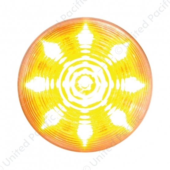 9 LED 2" Round Beehive Light (Clearance/Marker) - Amber LED/Clear Lens