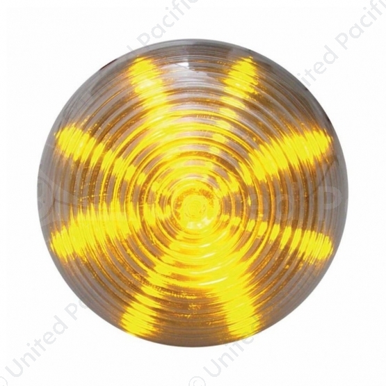 13 LED 2.5" Round Beehive Light (Clearance/Marker) - Amber LED/Clear Lens
