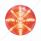 13 LED 2-1/2" Round Beehive Light (Clearance/Marker) - Red LED/Clear Lens