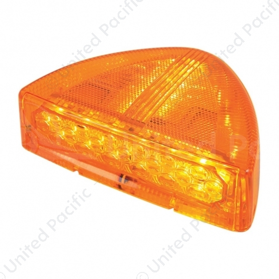 30 LED Low Profile Turn Signal Light For 1987-2007 Peterbilt 379/378/357 - Amber LED/Amber Lens