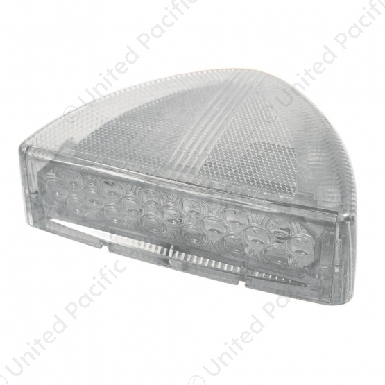 30 LED Low Profile Turn Signal Light For 1987-2007 Peterbilt 379/378/357 - Amber LED/Clear Lens