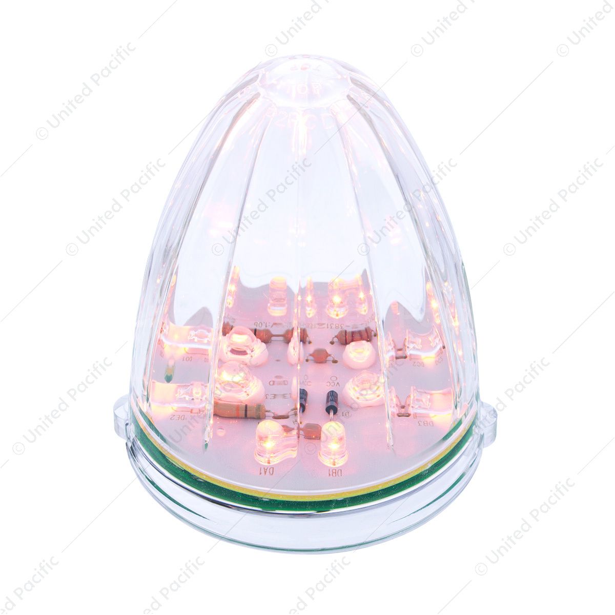 19 LED Watermelon Grakon 1000 Cab Light - Amber LED/Clear Lens