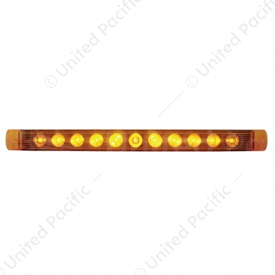 11 LED 17" Turn Signal Light Bar - Amber LED/Amber Lens (Bulk)