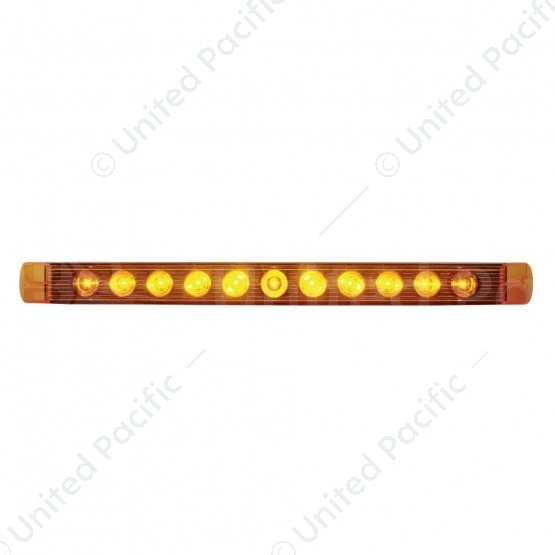 11 LED 17" Turn Signal Light Bar - Amber LED/Amber Lens