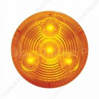 4 LED 2-1/2" Round Low Profile Light (Clearance/Marker) - Amber LED/Amber Lens