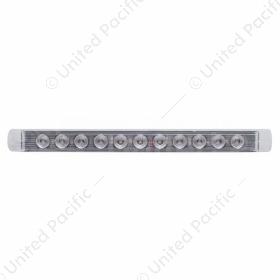 11 LED 17" Light Bar Only (Stop, Turn & Tail) - Red LED/Clear Lens (Bulk)