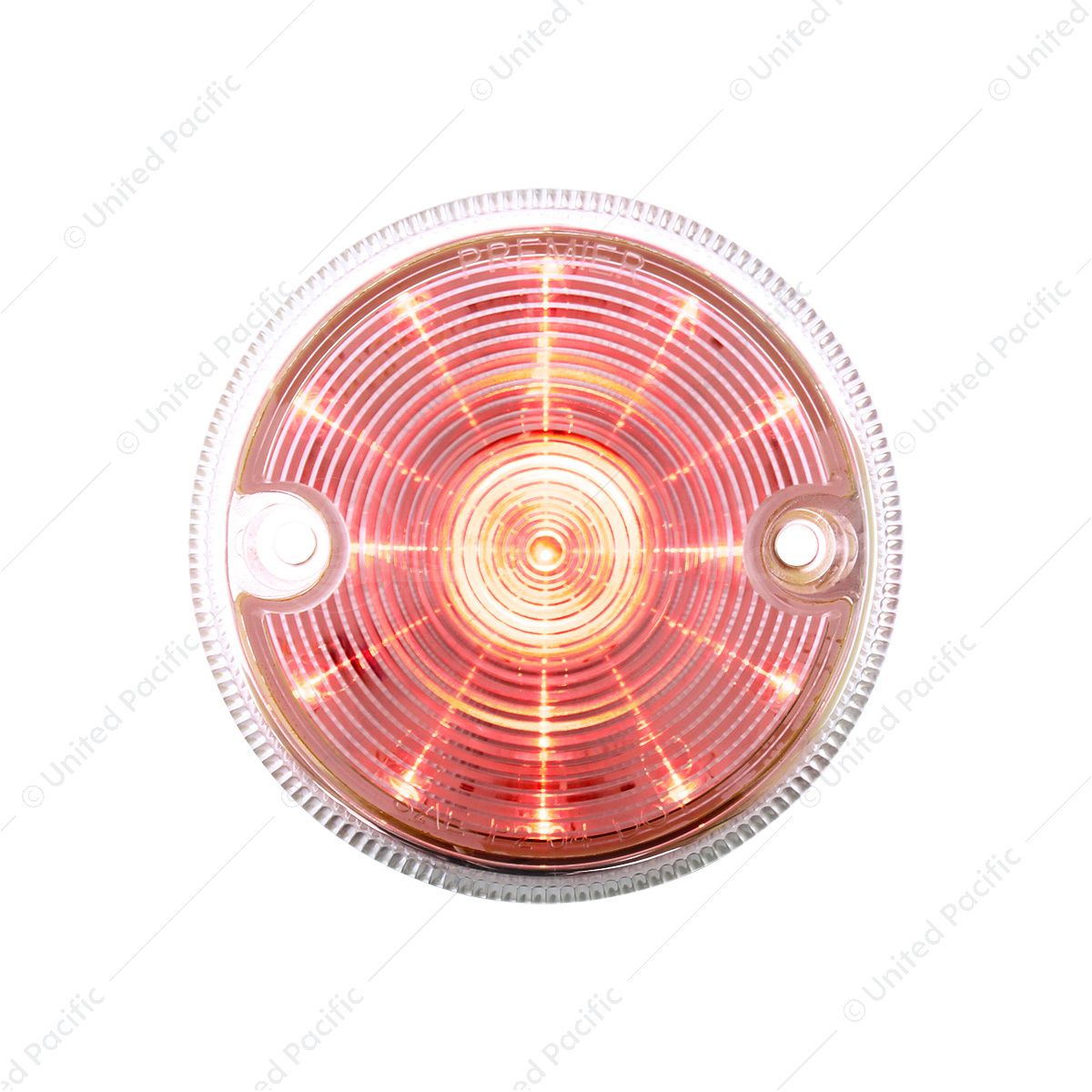 15 LED 3" Series 1 Light Only For Double Face Light Housing - Red LED/Clear Lens
