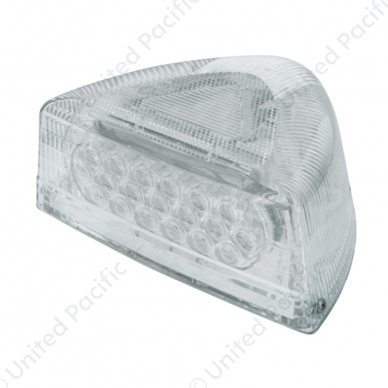 37 LED Turn Signal Light  With Clear Base For 1987-2007 Peterbilt 379/378/357 - Amber LED/Clear Lens
