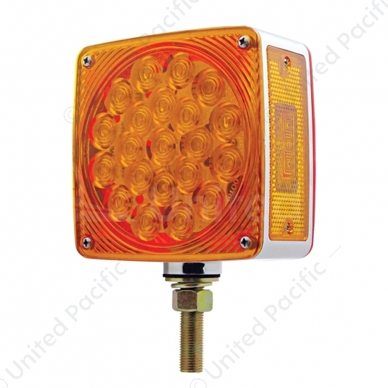 45 LED Single Stud Double Face Turn Signal Light (Driver) - Amber & Red LED/Amber & Red Lens