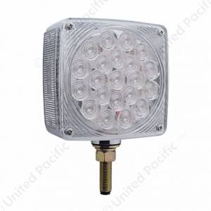 45 LED Single Stud Double Face Turn Signal Light - Amber & Red LED