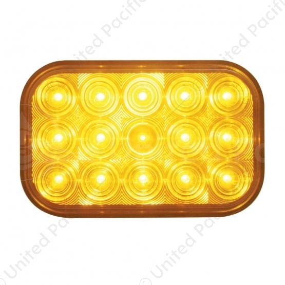 15 LED Rectangular Turn Signal Light - Amber LED/Amber Lens (Bulk)
