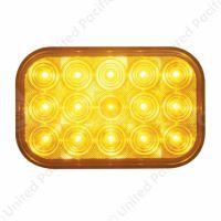15 LED Rectangular Turn Signal Light - Amber LED/Amber Lens