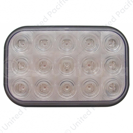 15 LED Rectangular Turn Signal Light - Amber LED/Clear Lens