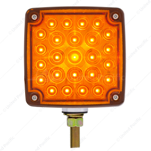 52 LED Single Stud Double Face Turn Signal Light - Amber & Red LED