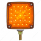 52 LED Single Stud Double Face Turn Signal Light (Passenger) - Amber & Red LED/Amber & Red Lens