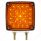 52 LED Double Stud Double Face Turn Signal Light (Passenger) - Amber & Red LED/Amber & Red Lens