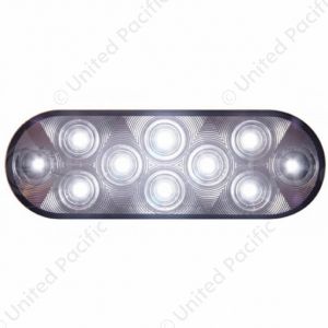 10 LED 6" Oval Auxiliary/Utility Light - White LED/Clear Lens (Bulk)