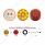 9 LED 2" Round Reflector Light Kit (Clearance/Marker) - Amber LED/Amber Lens