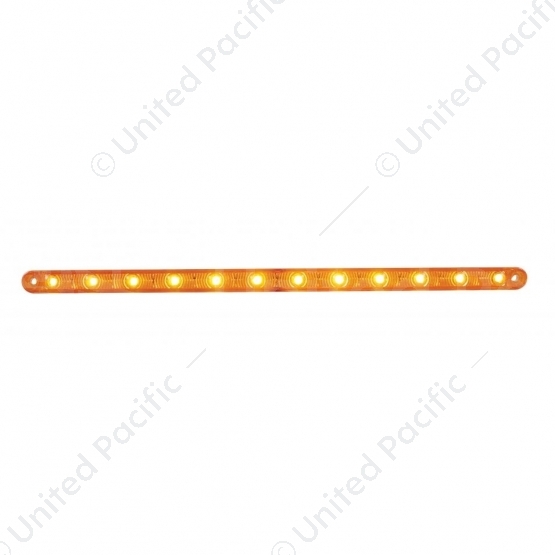 12 LED 12" Ultra Slim Light Bar Only (Turn Signal) - Amber LED/Amber Lens (Bulk)