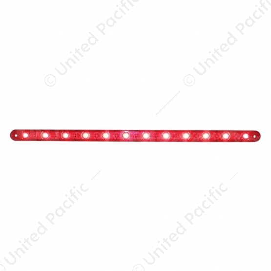 12 LED 12" Ultra Slim Light Bar Only (Stop, Turn & Tail) - Red LED/Red Lens (Bulk)
