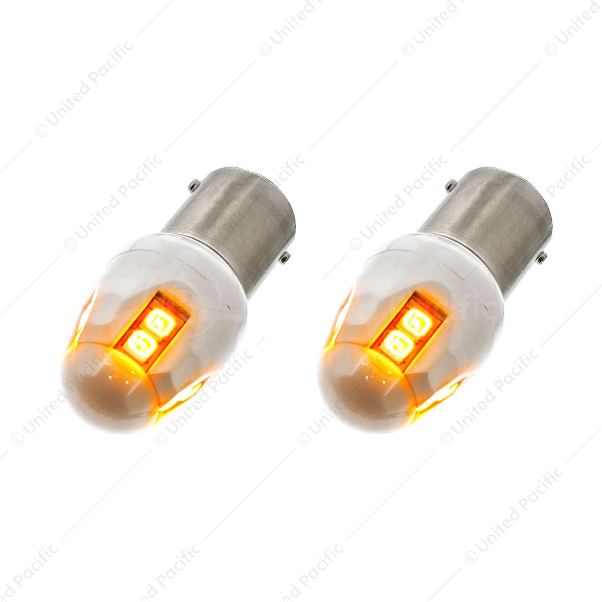 High Power 8 LED 1156 Type Bulb - Amber (Card of 2)