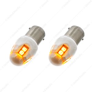 High Power 8 LED 1156 Type Bulb - Amber (Card of 2)