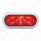 10 LED 6" Oval Flange Mount Light With Bezel (Stop, Turn & Tail) - Red LED/Red Lens (Bulk)