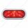 10 LED 6" Oval Flange Mount Light With Bezel (Stop, Turn & Tail) - Red LED/Red Lens
