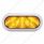 10 LED 6" Oval Flange Mount Turn Signal Light With Bezel - Amber LED/Amber Lens (Bulk)