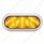 10 LED 6" Oval Flange Mount Turn Signal Light With Bezel - Amber LED/Amber Lens