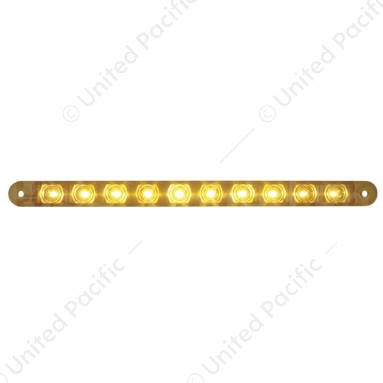 10 LED 9" Turn Signal Light Bar - Amber LED/Amber Lens (Bulk)
