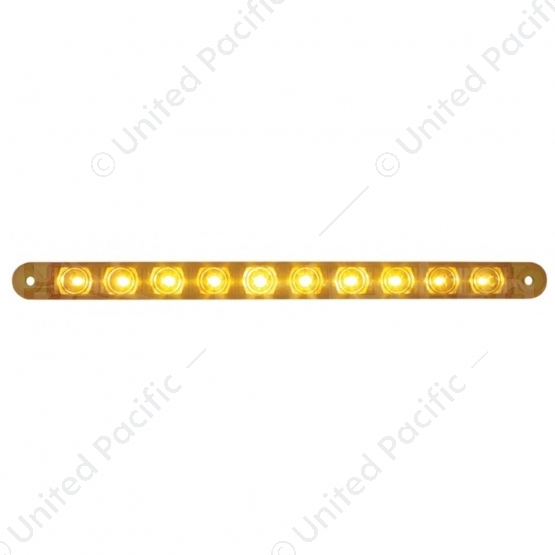 10 LED 9" Turn Signal Light Bar - Amber LED/Amber Lens