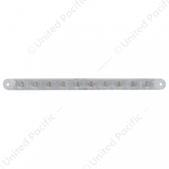 10 LED 9" Turn Signal Light Bar - Amber LED/Clear Lens