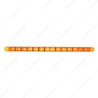 14 LED 12" Turn Signal Light Bar - Amber LED/Amber Lens (Bulk)