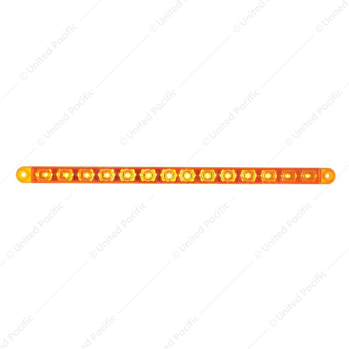 14 LED 12" Turn Signal Light Bar - Amber LED/Amber Lens