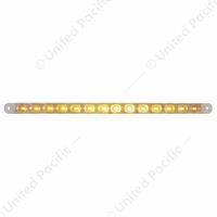 14 LED 12" Turn Signal Light Bar - Amber LED/Clear Lens (Bulk)