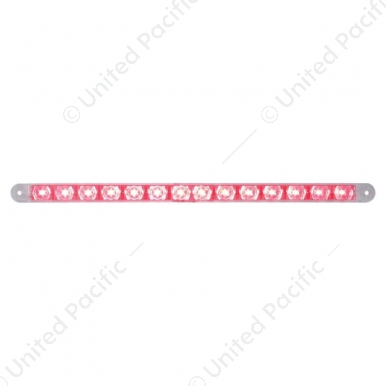 14 LED 12" Light Bar (Stop, Turn & Tail) - Red LED/Clear Lens