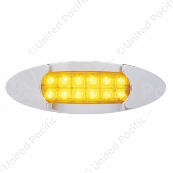 12 LED Maverick Light (Clearance/Marker) With Reflector - Amber LED/Amber Lens