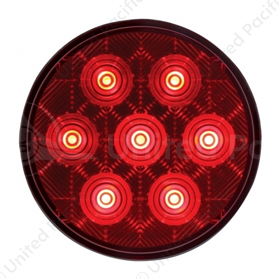 7 LED 4" Round Competition Series Light (Stop, Turn & Tail) - Red LED/Red Lens (Bulk)