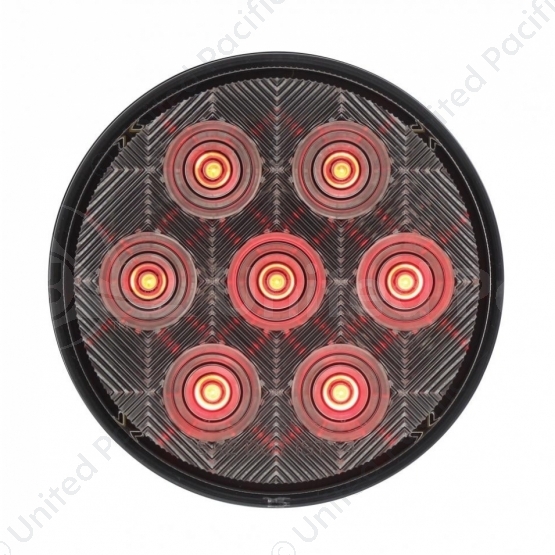 7 LED 4" Round Competition Series Light (Stop, Turn & Tail) - Red LED/Clear Lens