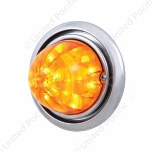 Front Bumper Light With 17 Amber LED Dual Function Watermelon Light For Freightliner Columbia - Ambe