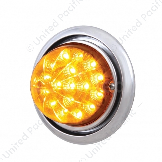 Front Bumper Light With 17 Amber LED Dual Function Clear Style Reflector Light For FL Columbia - Amb