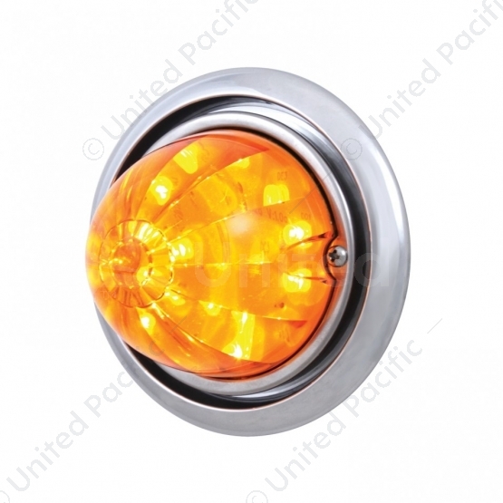 Front Bumper Light With 17 Amber LED Watermelon Light For Freightliner Columbia - Amber Lens